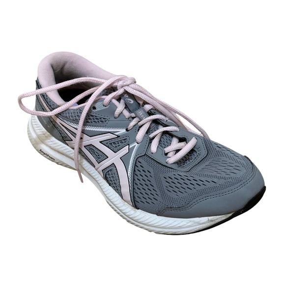 ASICS Shoes Women 8.5 Wide Gray Pink Gel Contend 7 Running Walking Athletic - Picture 1 of 9